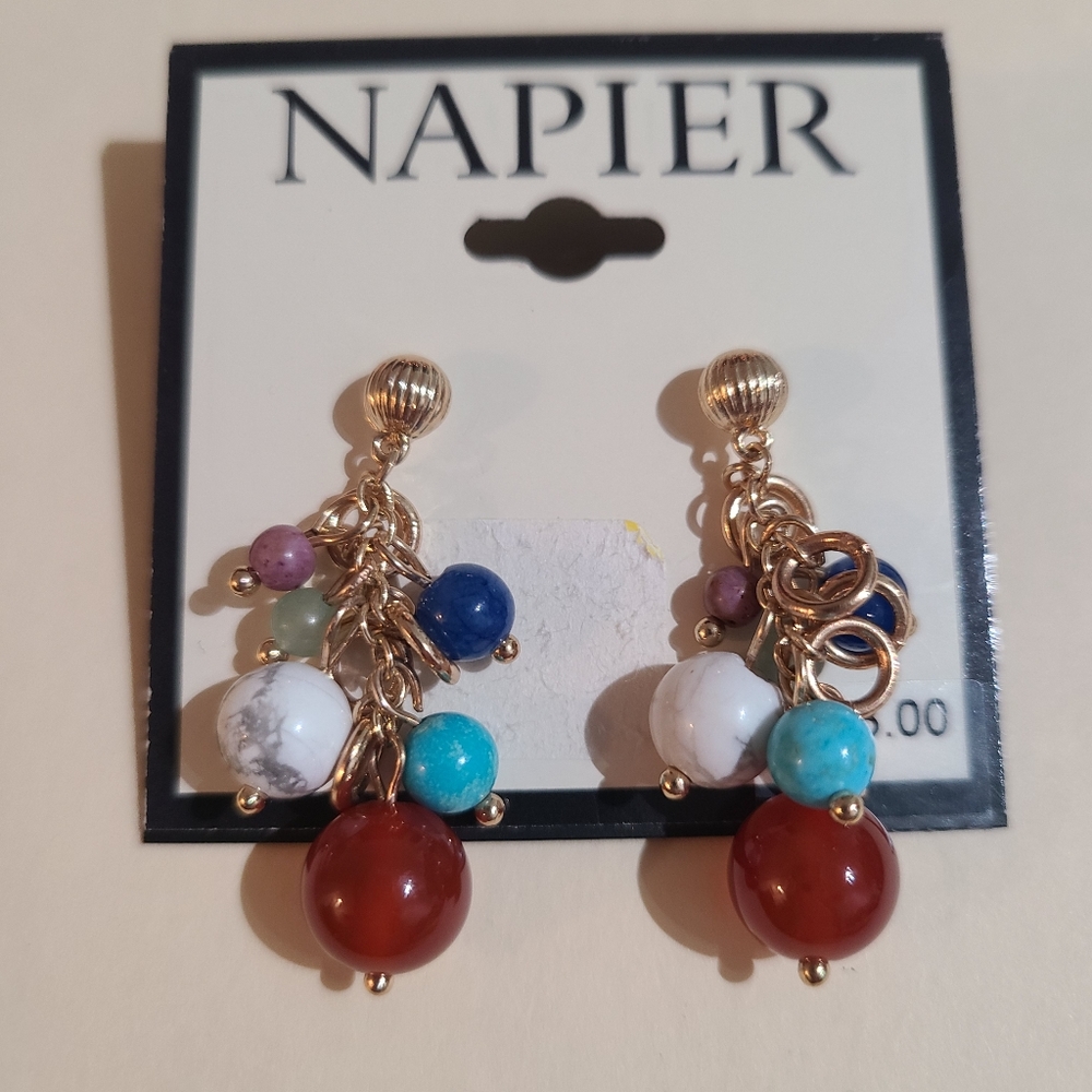 🌼Multicolor gold plated dangle earrings